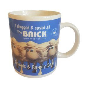 Vintage BRICK WAREHOUSE Mug Teacup The Brick Friends and Family Serta Sheep Blue